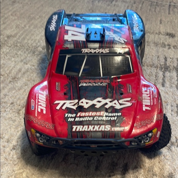 Red and Blue RC Truck